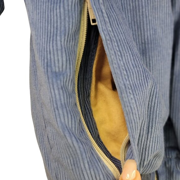 Vintage Woolrich Woman Slate Blue Corduroy Jacket S Poly Cotton Thinsulate USA - Picture 8 of 14